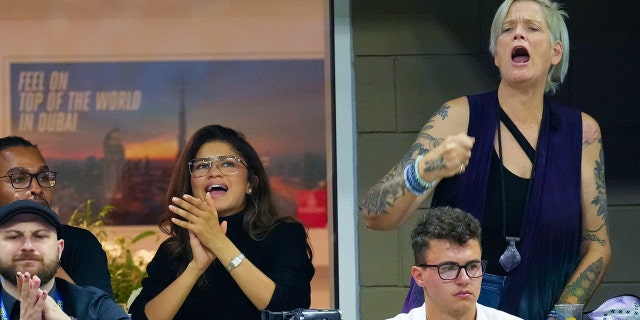 "Euphoria" actress Zendaya was seen enthusiastically cheering at the US Open.