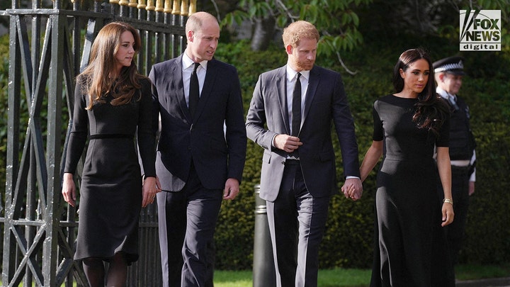 Harry and Meghan appear with William and Kate at Windsor Castle