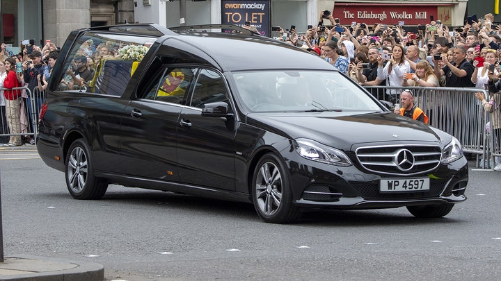 Queen Elizabeth II’s casket makes its final journey through Scotland