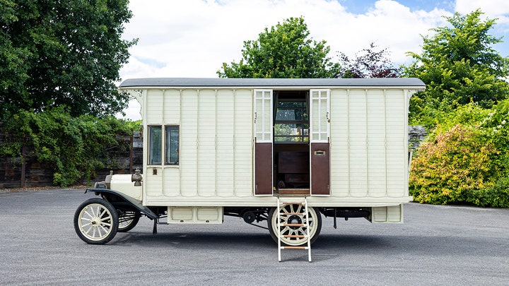 A photo of what is thought to be the world's oldest motor home