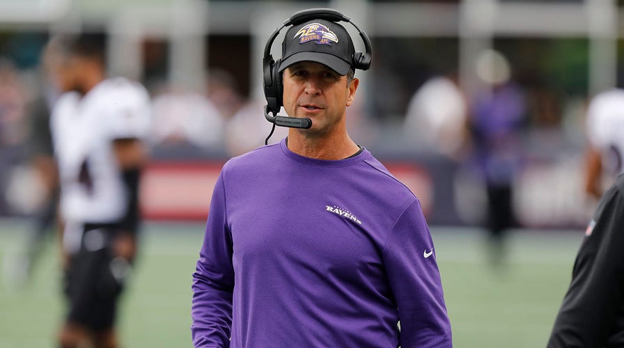 Baltimore Ravens head coach John Harbaugh through the years