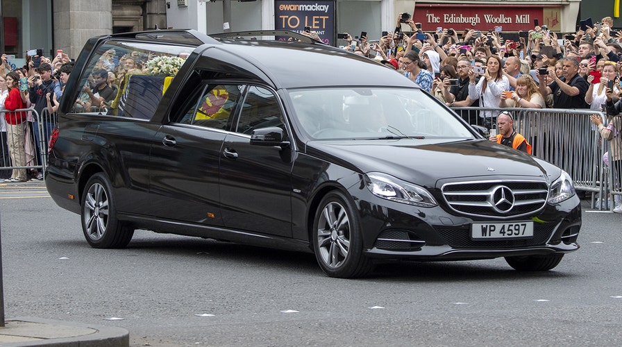 Queen Elizabeth II’s casket makes its final journey through Scotland
