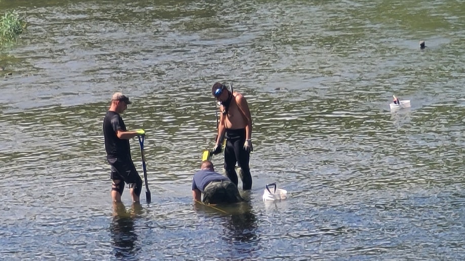 Indiana authorities search a river near the Delphi murders location