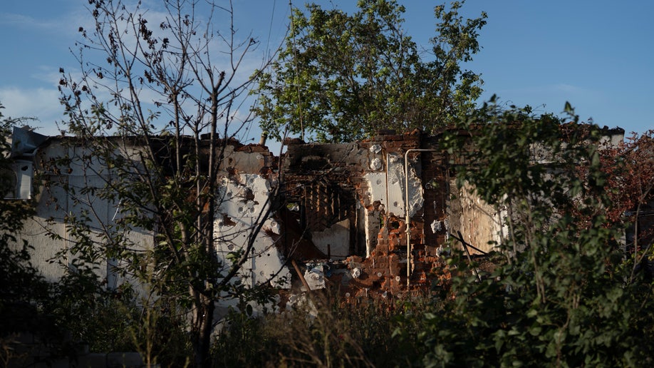 Alina Orobchenko's house is seen destroyed after a Russian attack