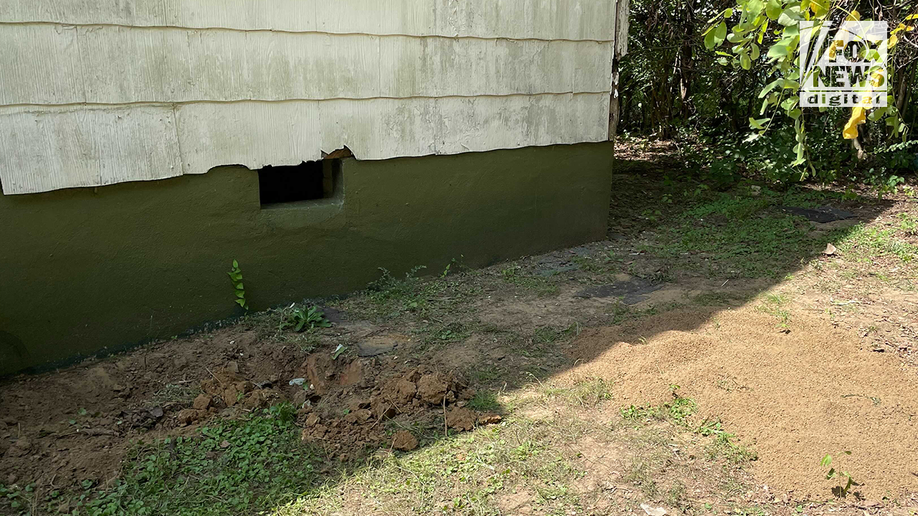 The backyard of house where the body of Eliza Fletcher was found