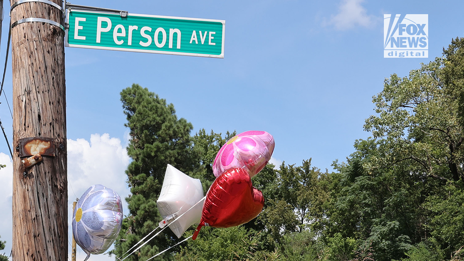 Balloons flying outside the house were Memphis mom Eliza Fletcher's body was located