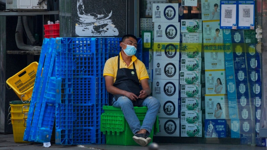 A Beijing worker