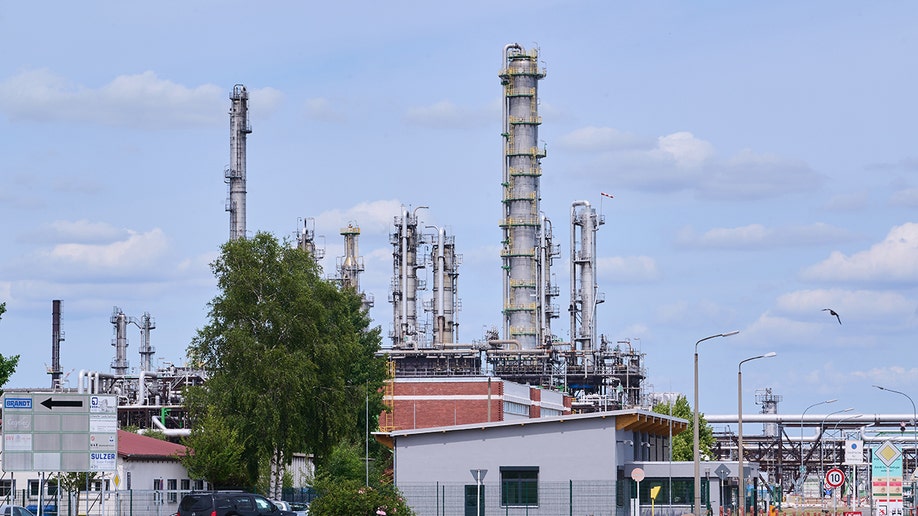 A distant photo of the PCK refinery Schwedt