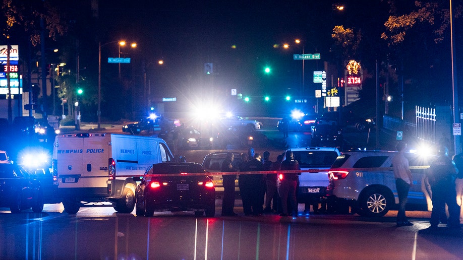Police investigating a Memphis crime scene