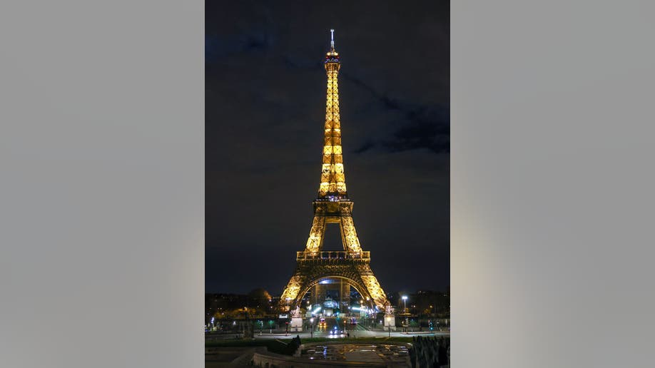 Eiffel Tower lit up