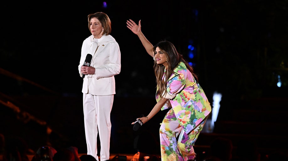 Nancy Pelosi with Priyanka Chopra Jonas in New York