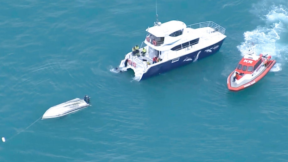 Rescuers in Kaikoura, New Zealand