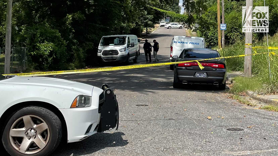 Memphis police tape at the crime scene in the case of Eliza Fletcher