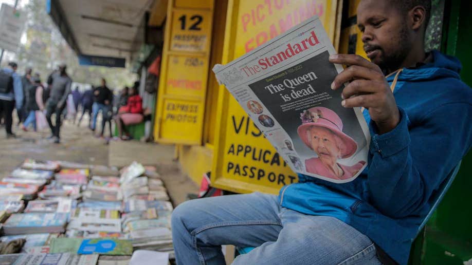 Vendor in Kenya Queen Elizabeth II