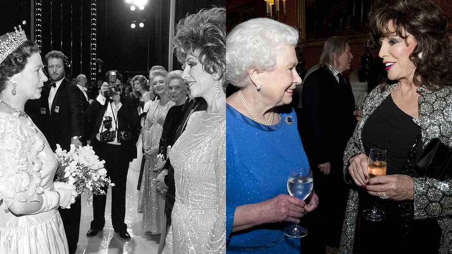 The Queen and Joan Collins