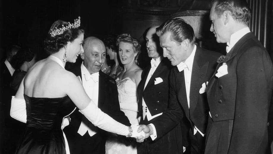 The Queen and Kirk Douglas