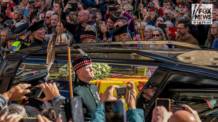 Queen Elizabeth II funeral procession in Edinburgh