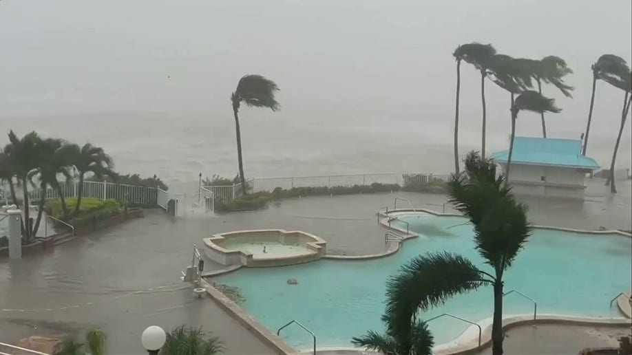 Sanibel Island, Florida pool submerged by Hurricane Ian