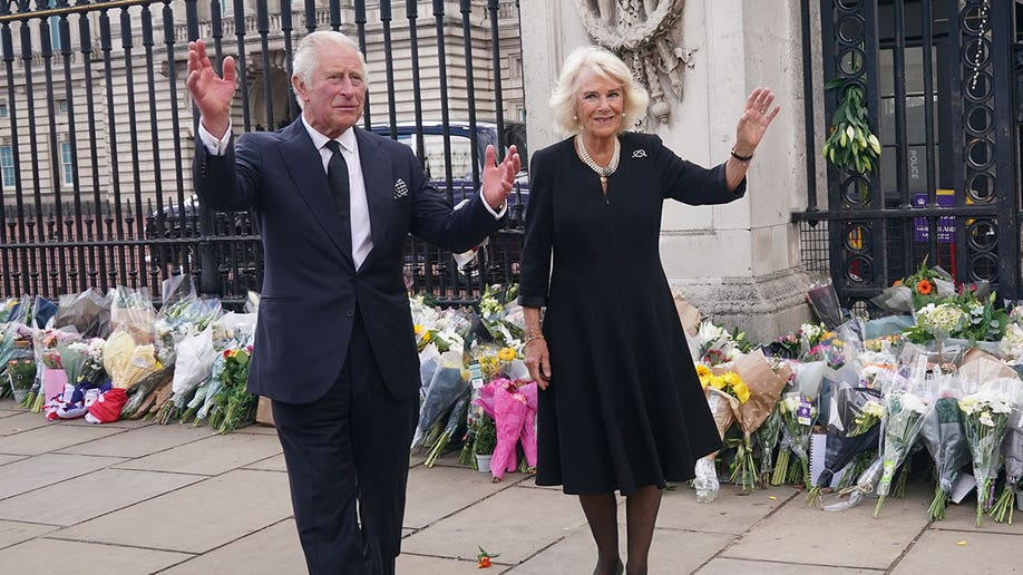 Camilla and King Charles at Buckingham Palace after Queen Elizabeth II death 