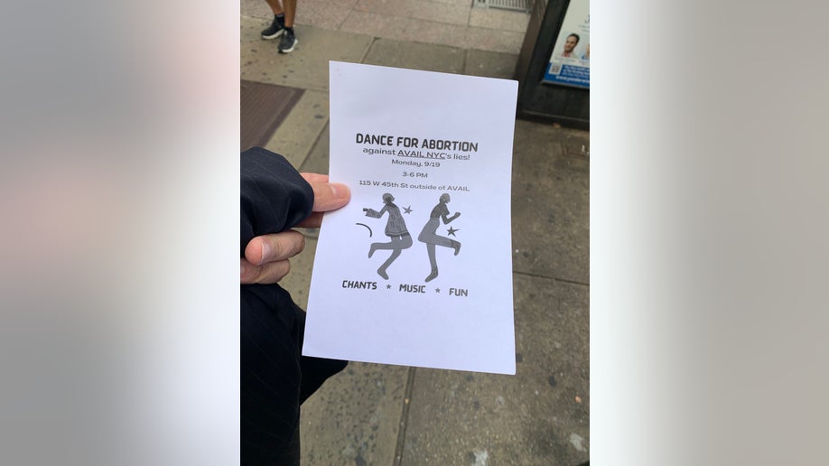 Dance for Abortion sign at protest