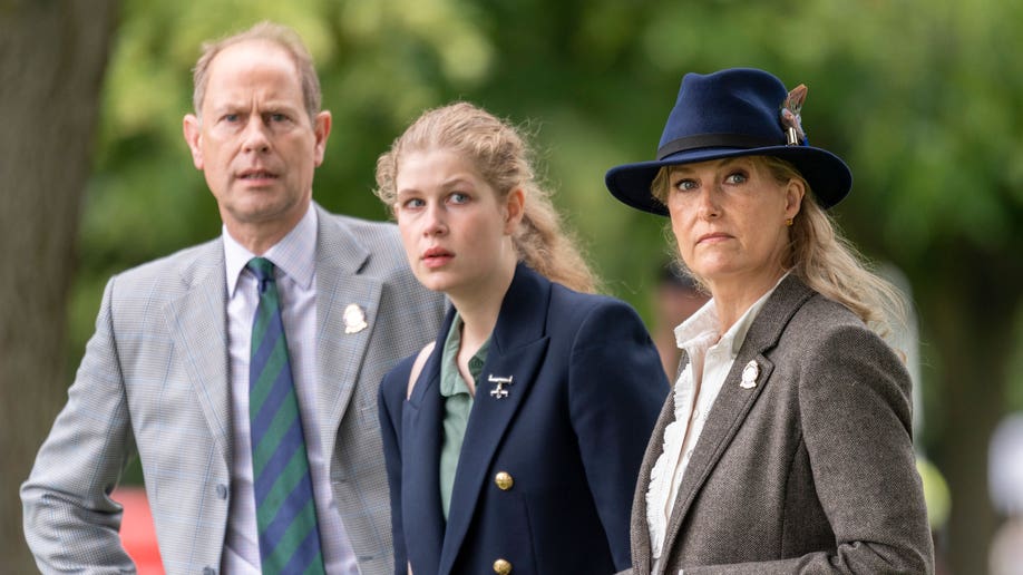 Prince Edward, Earl of Wessex and Sophie, Countess of Wessex with Lady Louise Windsor 