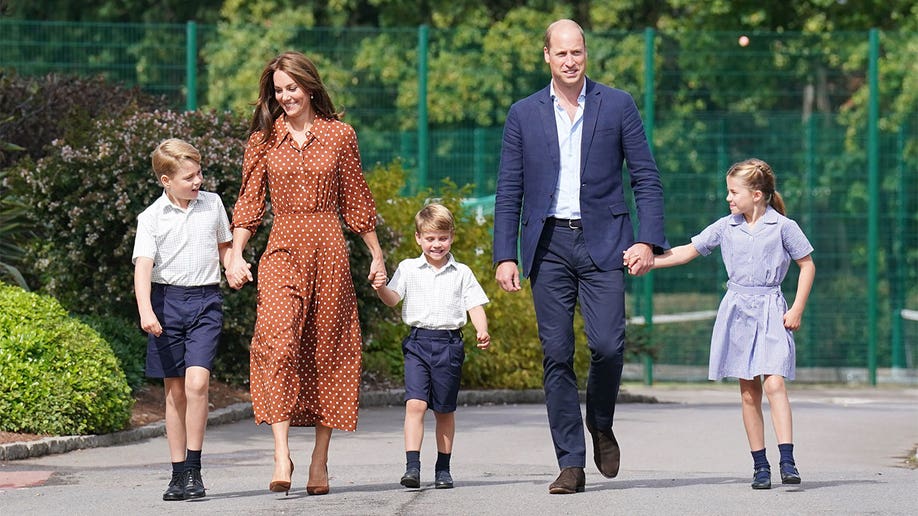 William and Kate with their children George, Charlotte and Louis
