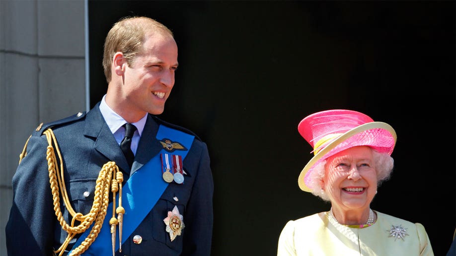 Prince William and Queen Elizabeth II