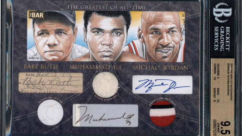 Babe Ruth Muhammad Ali Michael Jordan card