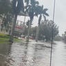 Streets are flooded in Naples, Florida during Hurricane Ian