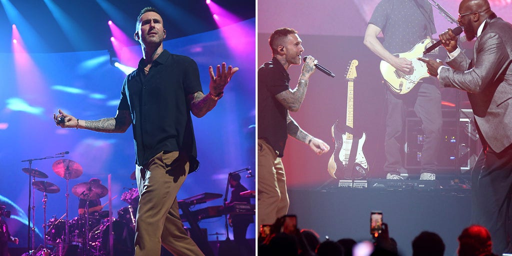 Adam Levine performs for first time since cheating scandal, supported by wife Behati at Shaq's charity event - Vimarsana News