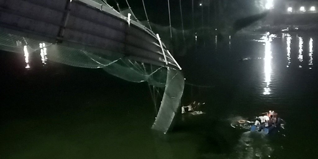 At least 60 dead, many more injured after bridge collapse in India: report - Vimarsana News
