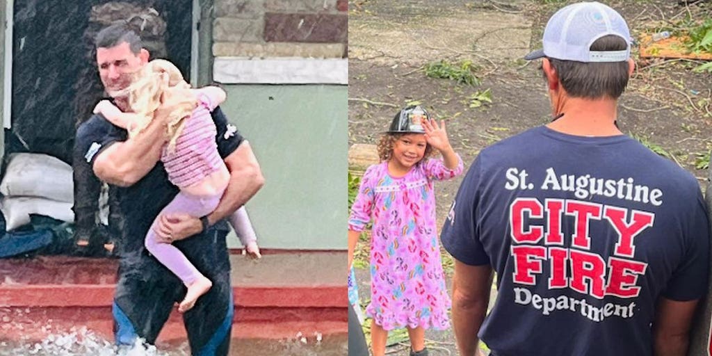 St. Augustine, Florida firefighter rescues little girl during Hurricane Ian flooding - Vimarsana News