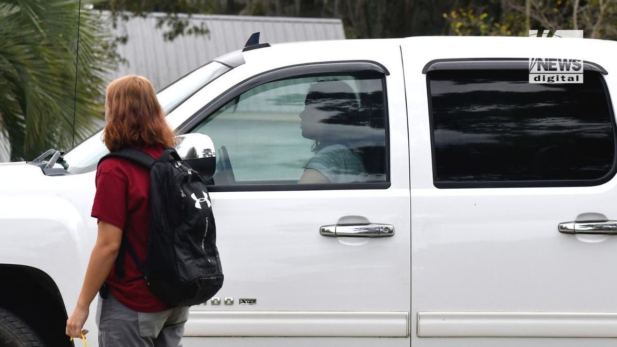 Quinton Simons' mother outside Savanna, Georgia, home