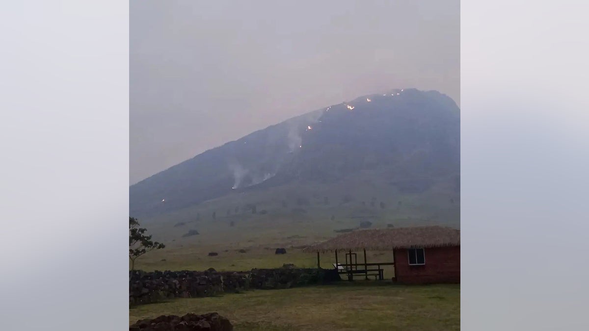 Easter Island Fire Volcano