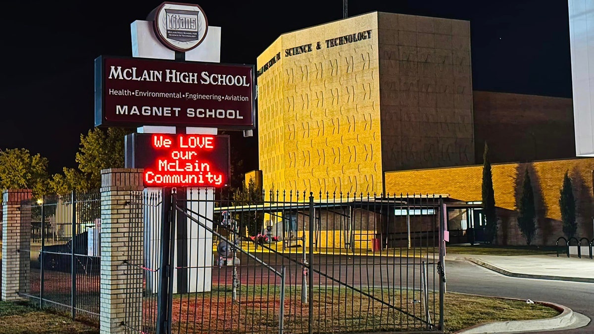A photo of McLain High School