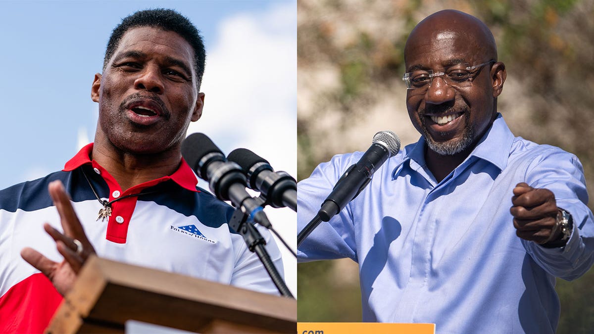 Republican Herschel Walker and Democrat Raphael Warnock