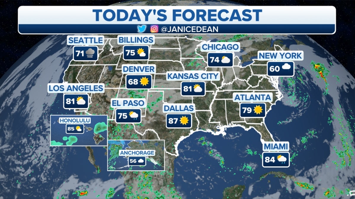 Cold weather forecast from Plains to Gulf Coast