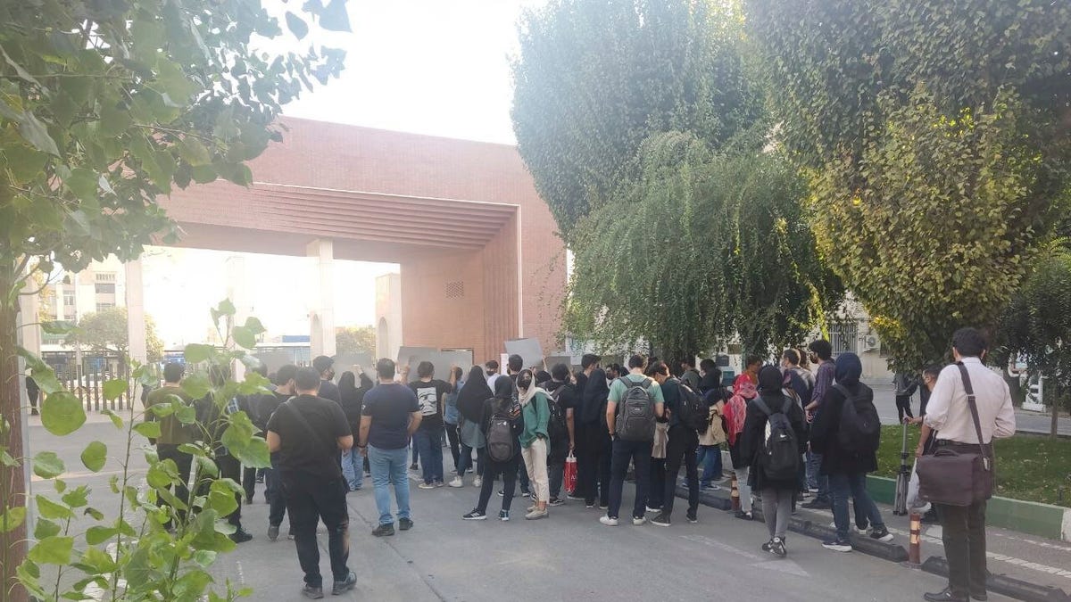 Photo of campus uprising in Iran