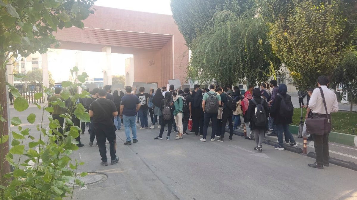 Photo of campus uprising in Iran