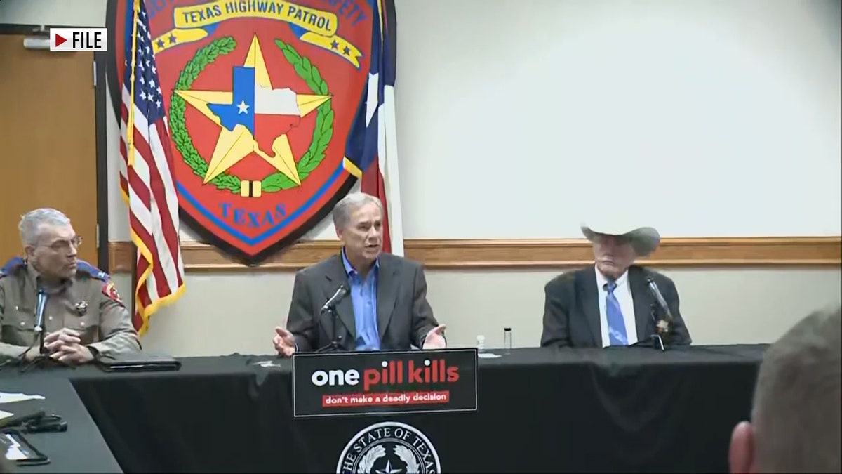 Texas Governor Greg Abbott speaking about narcan and drugs 