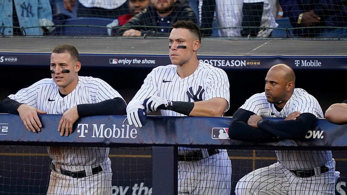 Aaron Judge in the dugout