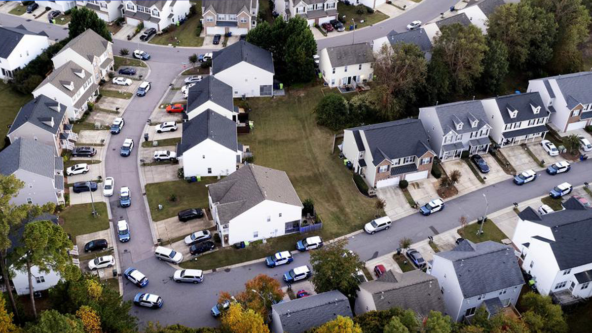 Aerial image of raleigh north carolina