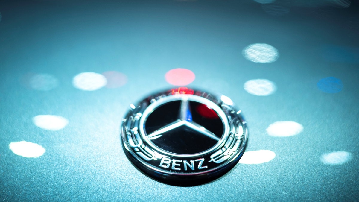Mercedes-Benz logo closeup
