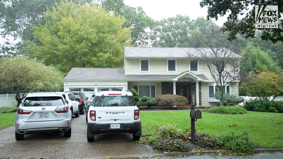 General view of the home of Paul Kutz in East Northport, New York on Tuesday, Oct. 4, 2022. Kutz was killed on Sunday morning in a shooting at a hotel in Poughkeepsie, New York.