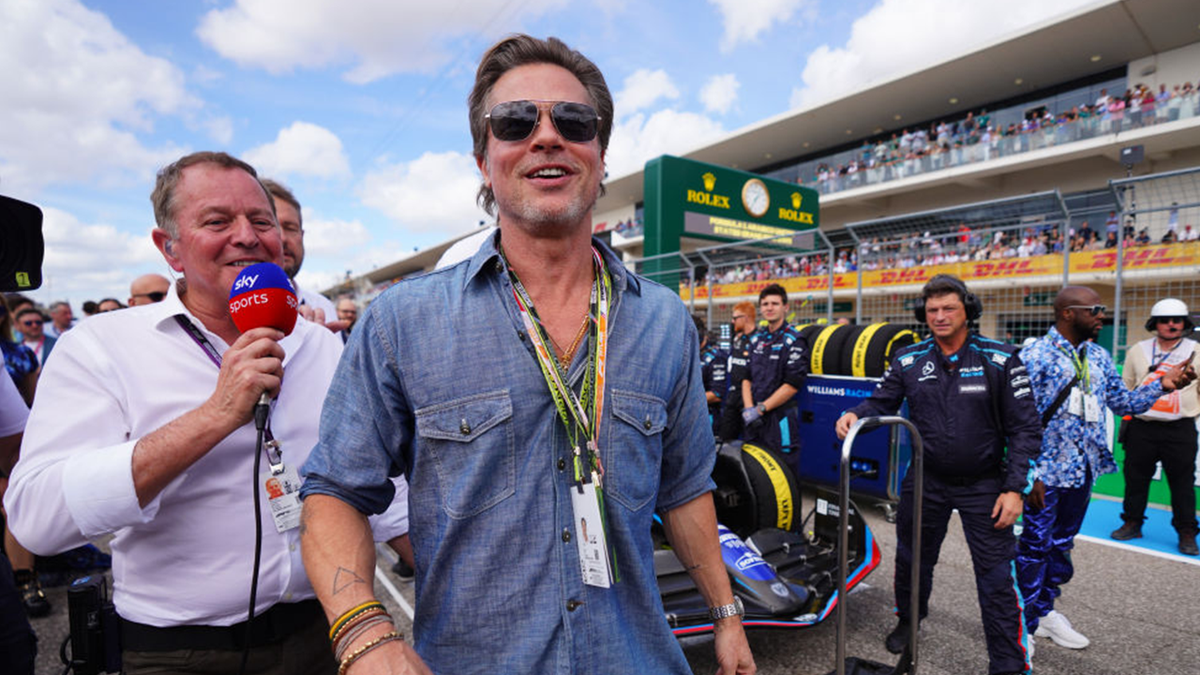 Brad Pitt at an F1 race