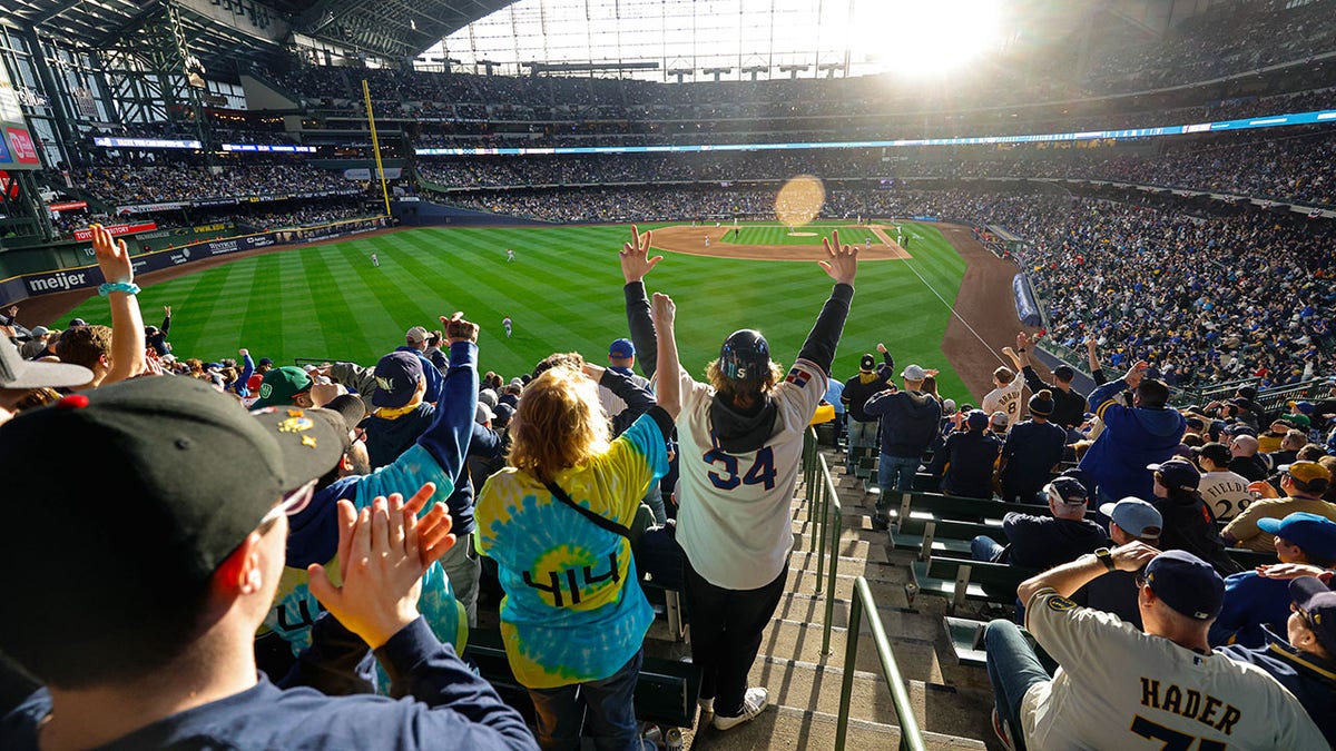 Brewers fans cheer