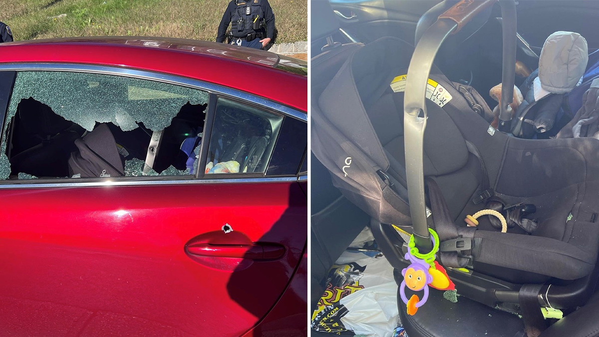 Car and car seat with bullets