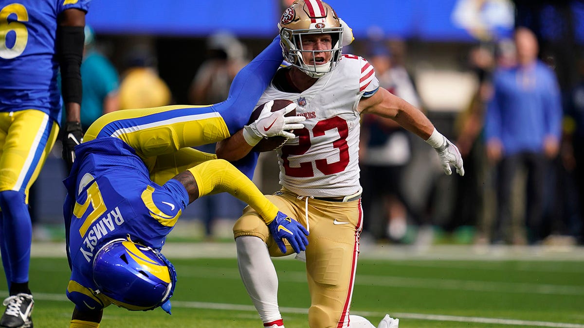 49ers-Rams live blog: Christian McCaffrey scores, Brandon Aiyuk