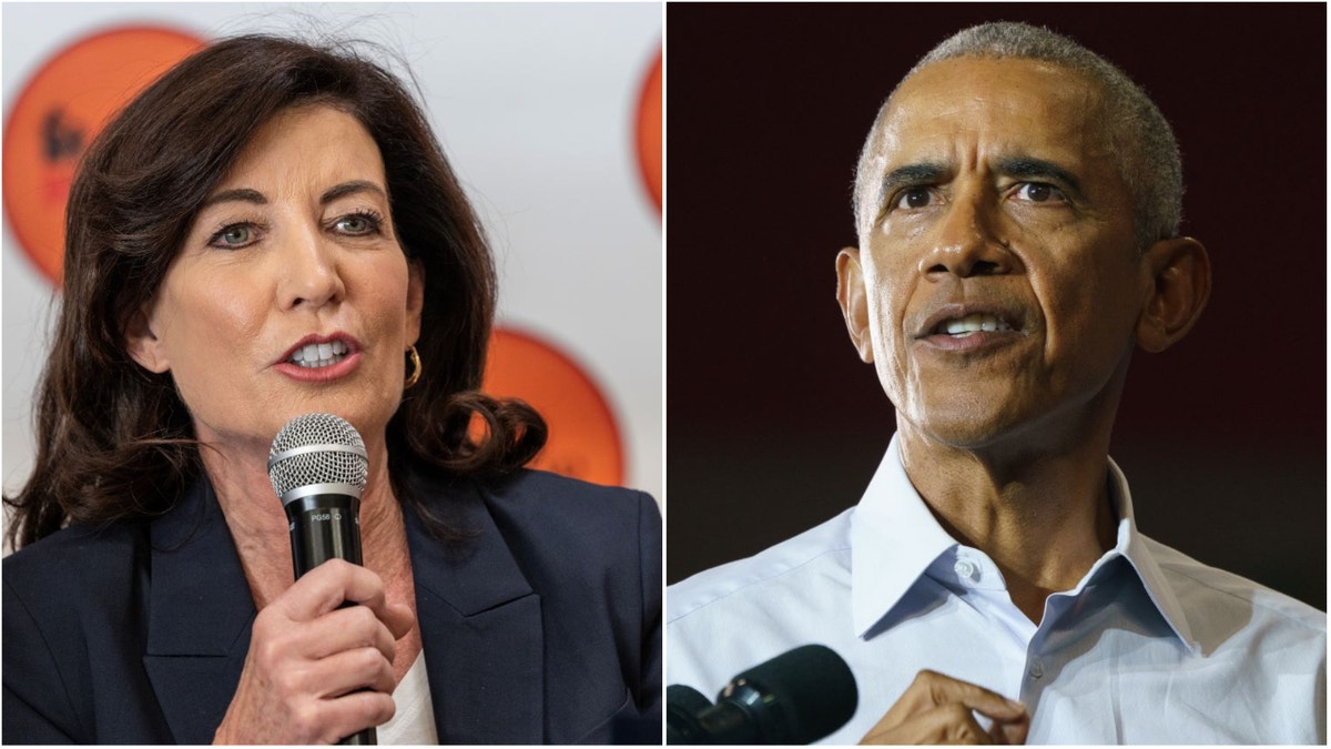 Kathy Hochul and Barack Obama