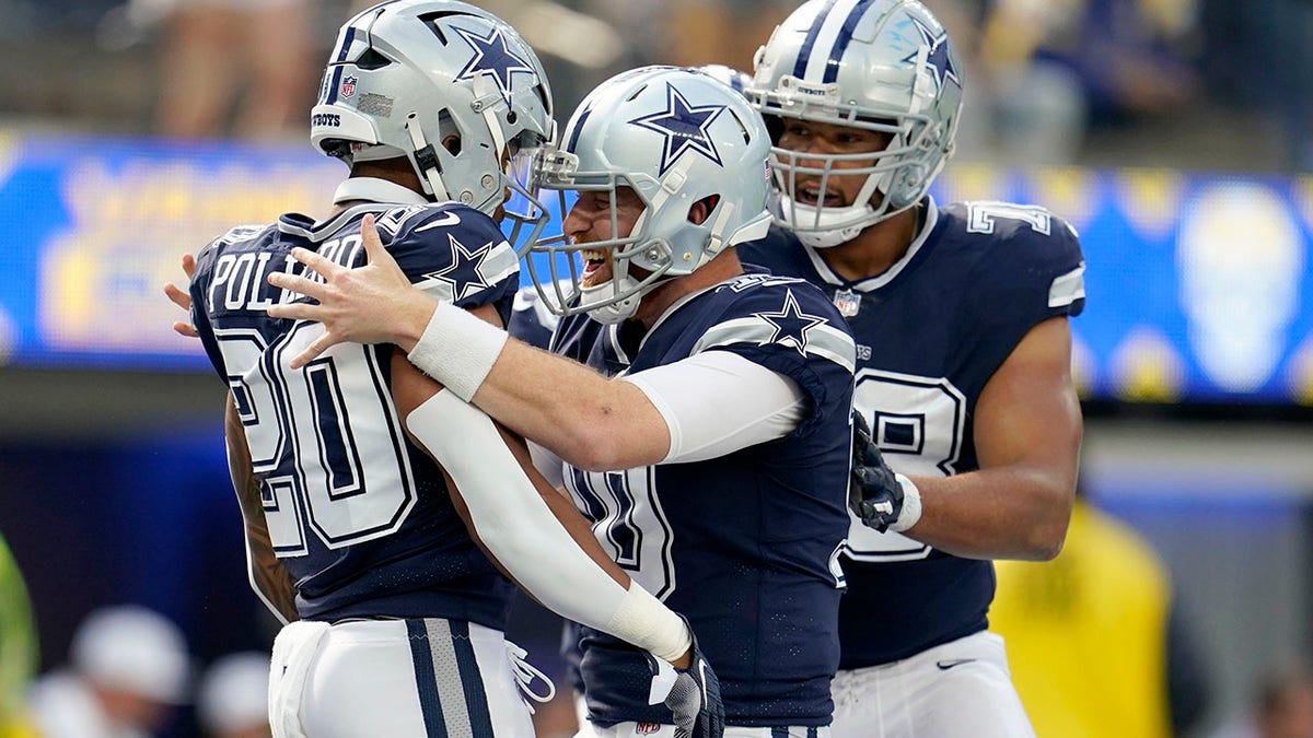 Cooper Rush celebrates in Week 5